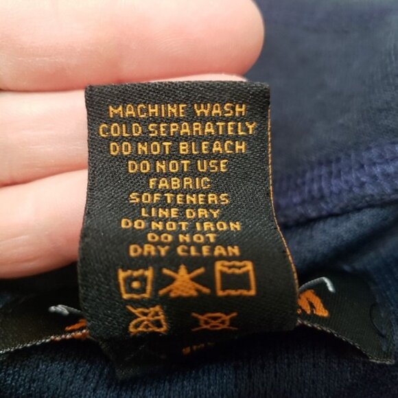 Orvis Sweatshirt Mens Medium Black Quarter Zip Trout Bum Long Sleeve Branded - Picture 5 of 5